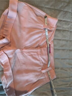 Alice + Olivia Blush Pink Satin High-Waist Shorts